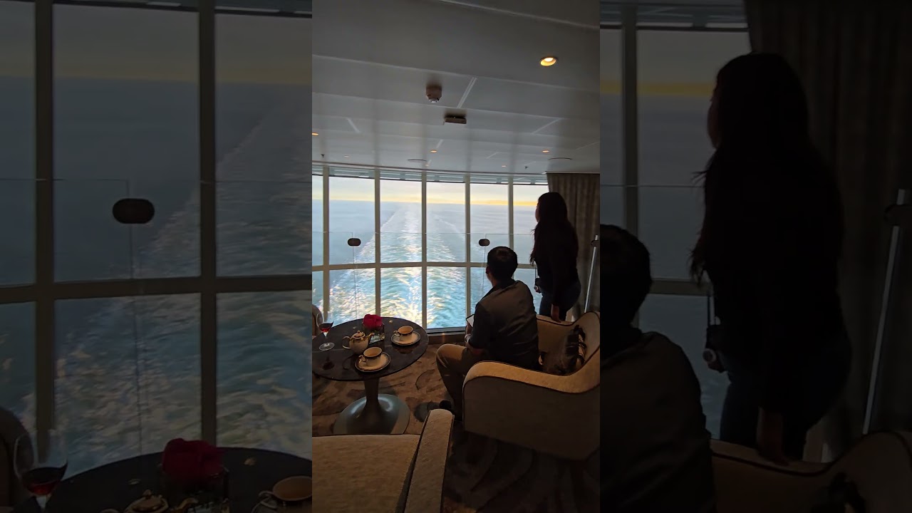 Enjoying the View from the 2nd Floor of the Suite Lounge on Deck 16