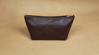Making a Handmade Leather Zipper Pouch | Free Pattern Leather Craft