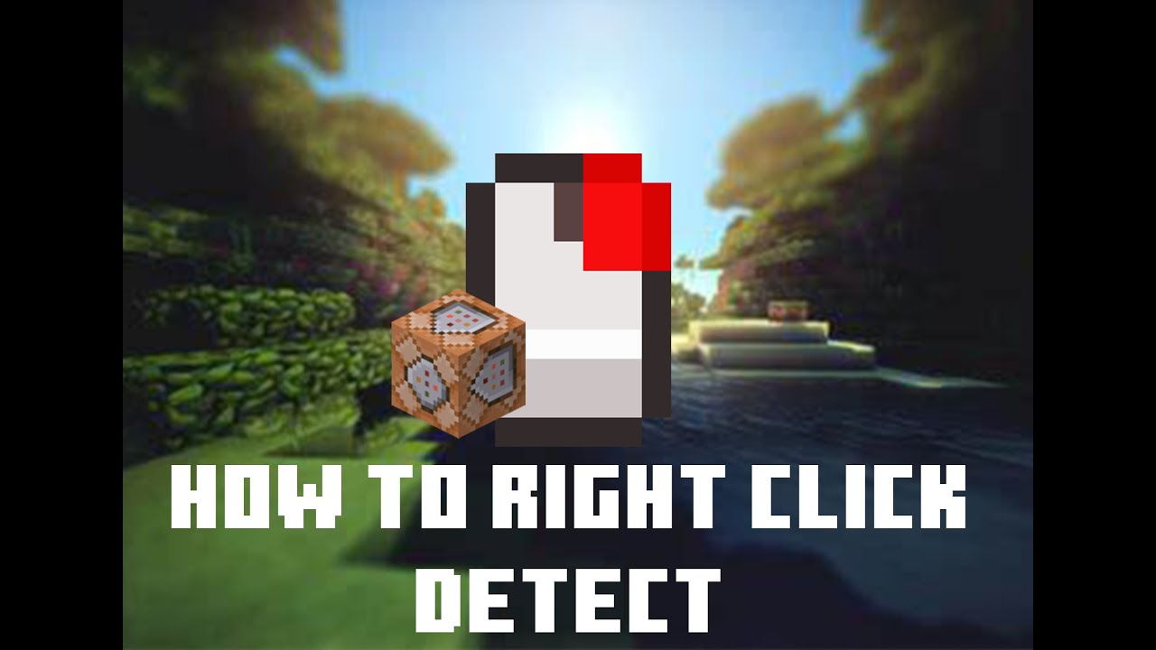 How to right click detect in 1.19 minecraft YouTube