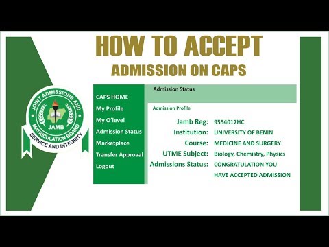 How to Accept Admission on JAMB CAPS | How to Check JAMB CAPS Status