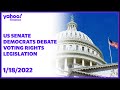 US Senate debates the Freedom to Vote Act and John Lewis Voting Rights Advancement Act