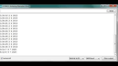 [Arduino] DS1307 Testing Serial OUTPUT and INPUT