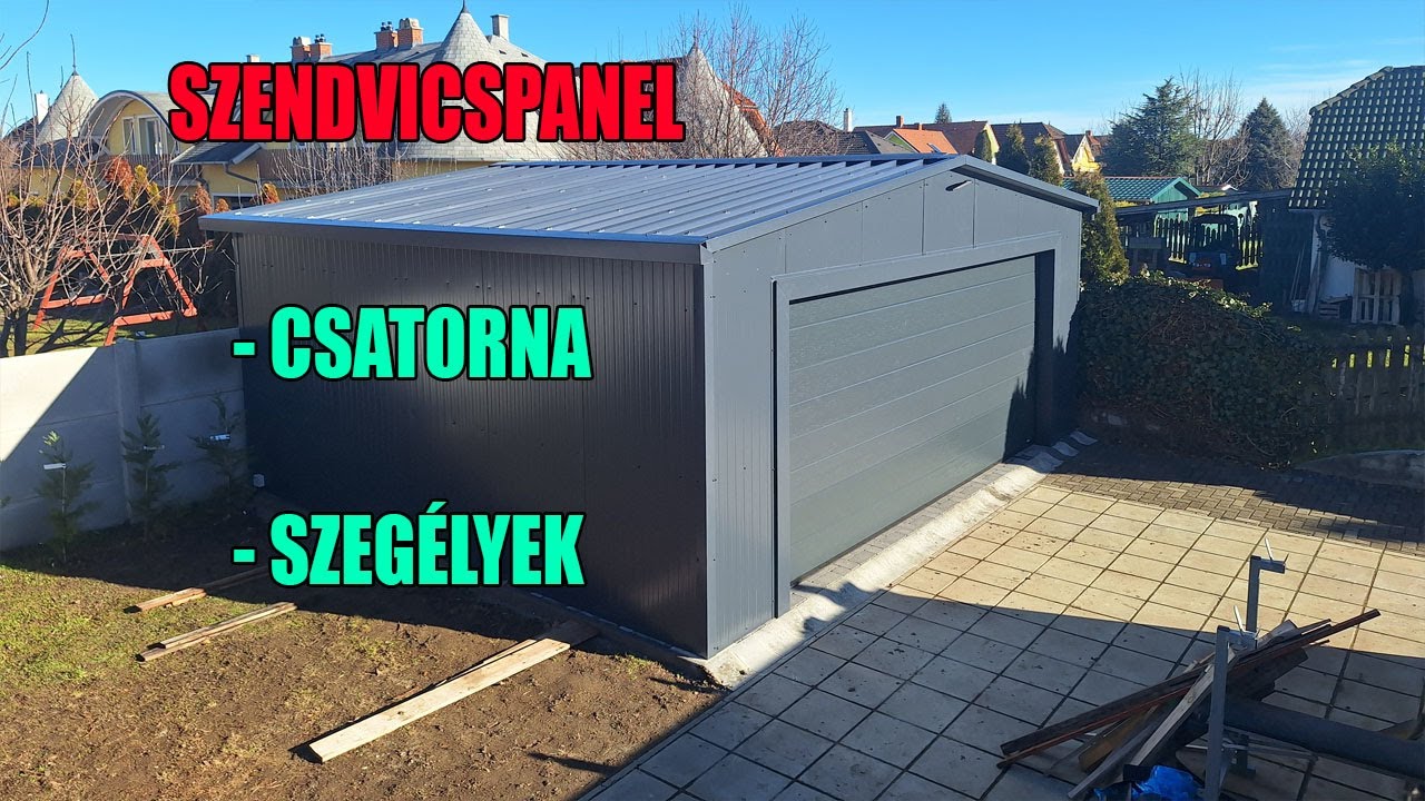 Garázs Szendvicspanelből