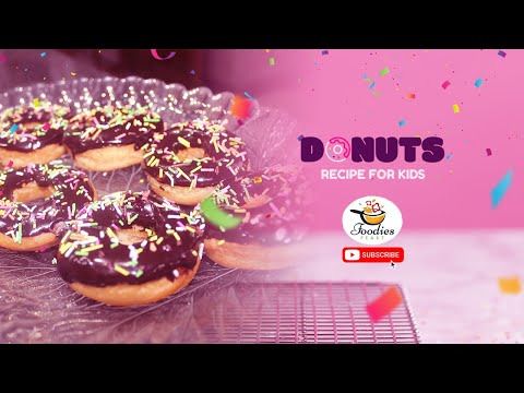 How to make chocolate donuts? | easy homemade donut recipe for kids menu | Foodies feast