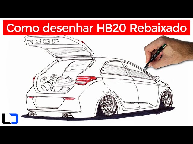 COMO DESENHAR UM CARRO PASSO A PASSO {REBAIXADO E COM SOM} fácil e rápido 