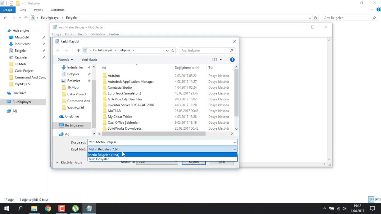How to create .ini doc .ini Dosyası Oluşturma YouTube