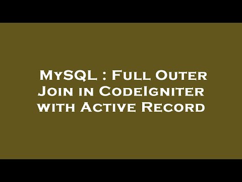 MySQL : Full