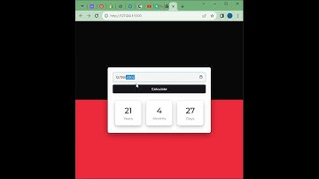 Age calculator using html css