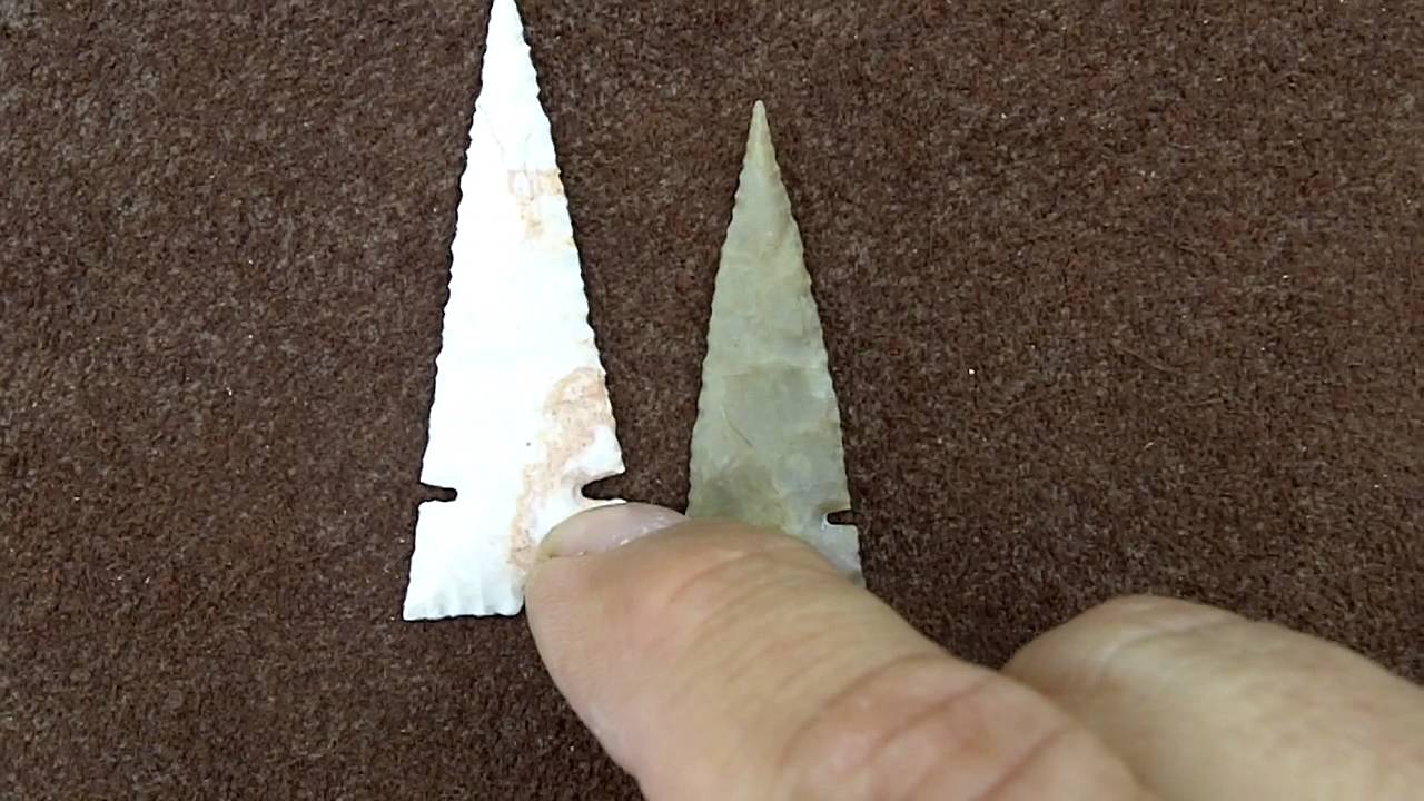 262 Very Thin Cahokia Arrowhead Compared to Harrell Arrowhead YouTube
