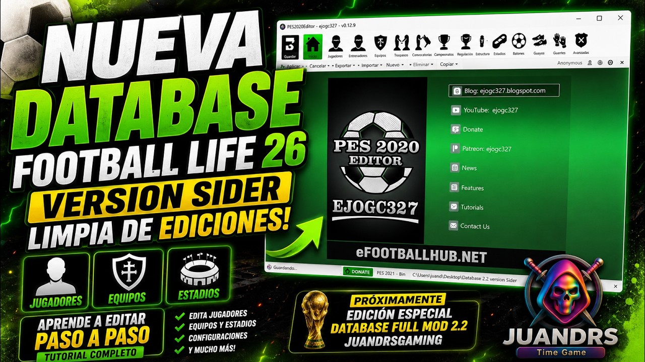 CURSO FL26 #1 🔥 Cómo INSTALAR una DATABASE SIDER en FOOTBALL LIFE 2026 ...