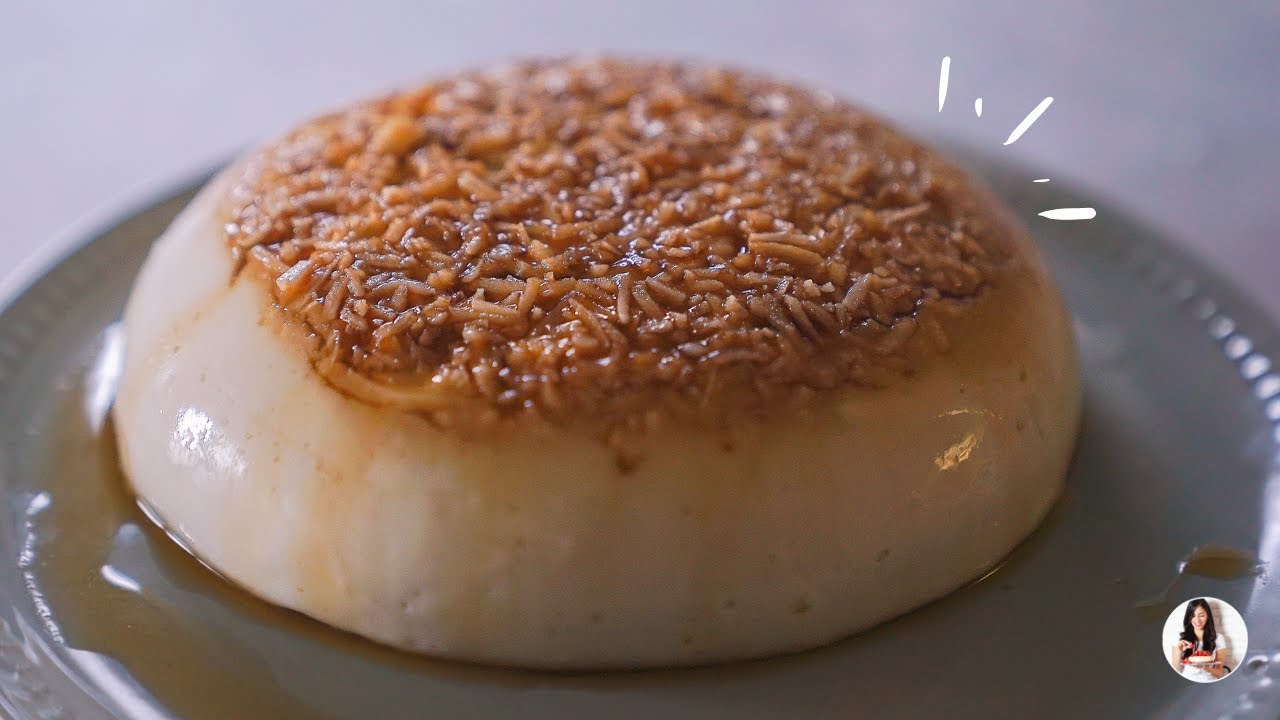 Flan de COCO Rápido y SIN HORNO (SÓLO 5 INGREDIENTES) VEG | Auxy