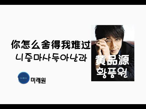 [중국노래] 한글가사/ 해석 /자막/병음 황품원(黄品源)의 당신이 어떻게 날 이렇게 힘들게 해(你怎么舍得我难过 니즘마사득아난과)