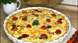 КИШ ЛОРЕН - французский открытый пирог с грибами и курицей!!!