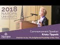 2018 Commencement Speaker Krista Tippett: The Enlightened Possibility of Our Time