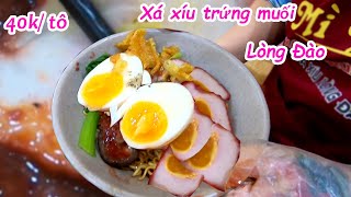 Mì trộn xá xíu trứng muối lòng đào ba cô gái dễ thương, 40k/ tô gây bão cộng đồng mạng ngon cỡ nào??