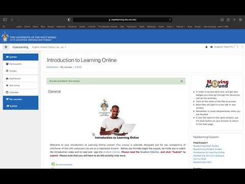 Accessing the Students' Training Course in myeLearning: 