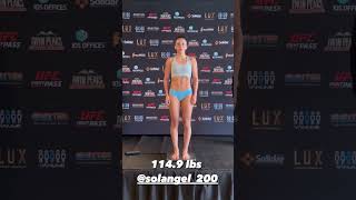 Danae Solangel Vera and Hannah Ramos - Official Weigh-ins - (LUX Fight League 038) - /r/WMMA