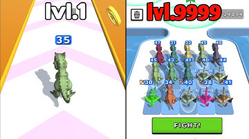 Max Level in Merge Dino Run Dinosaur Runner (Monster Evolution) Merge Monster, Merge Master