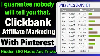 Clickbank Affiliate Marketing With Pinterest 2023 | How To Promote Affiliate Products On Pinterest
