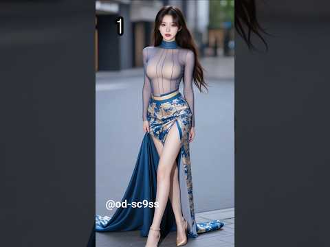 Walking on the streets, Beautiful girl street fashion in dress.208 미녀 여신 모델 패션 배우 아이돌 #lookbook 룩북