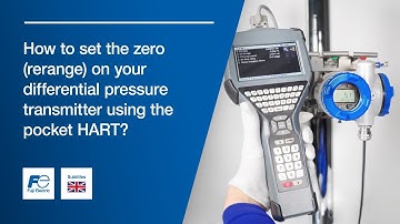 Tutorial pressure transmitter FCX AIV-V6 : Set zero on differential pressure with pocket HART ?