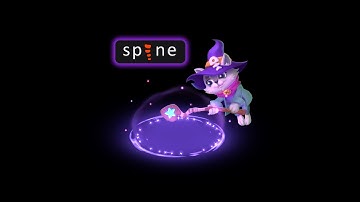 Cat wizard. Character animation in Spine 2D