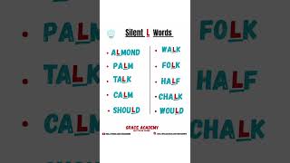 🎯Learn Silent L Words.