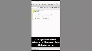 C Program to check whether a character is an alphabet or not #shorts #cprogramexamples