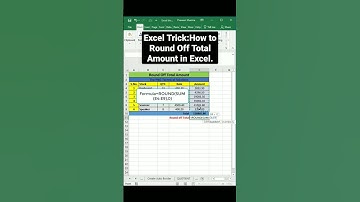 Excel Trick:How to Round Off Total Amount in MS Excel.