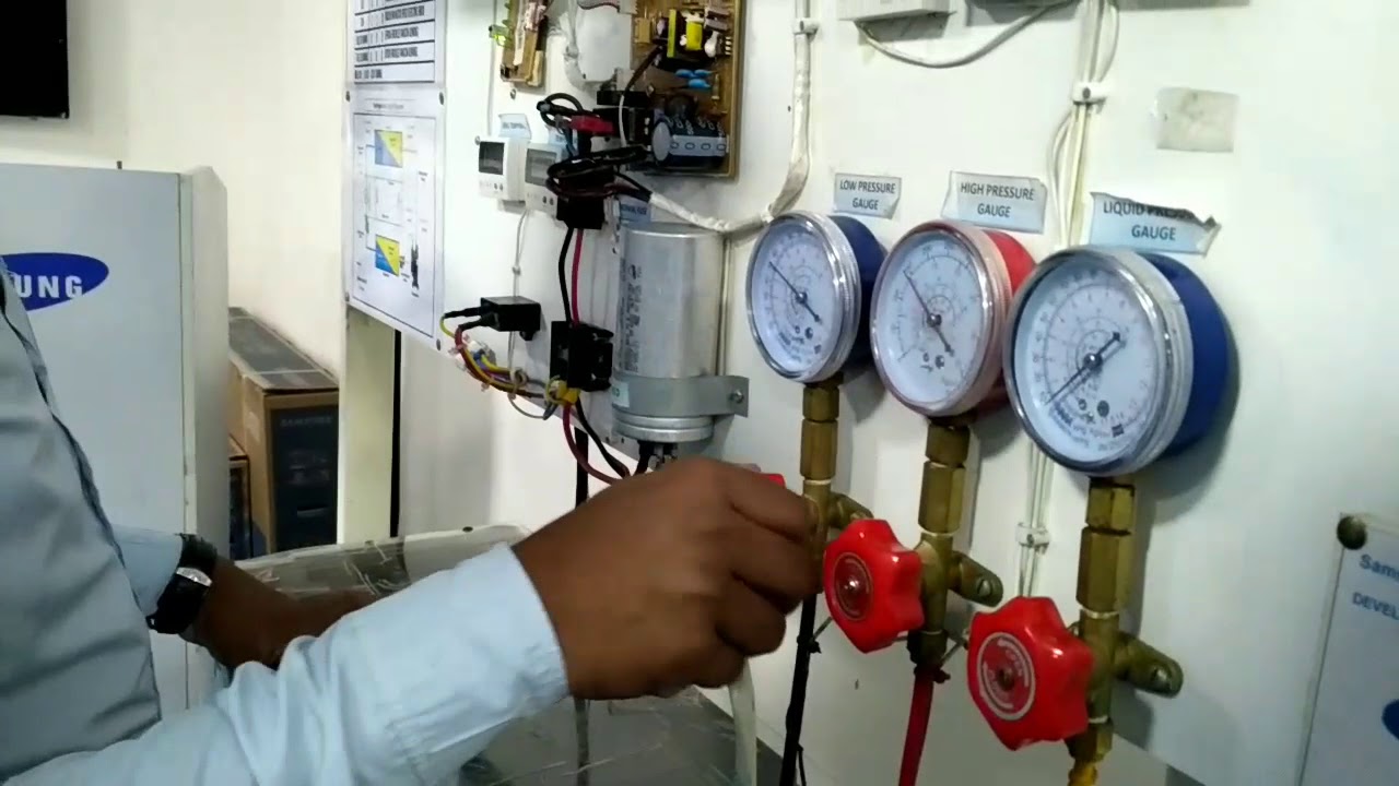 Split AC Gas Charging Process YouTube