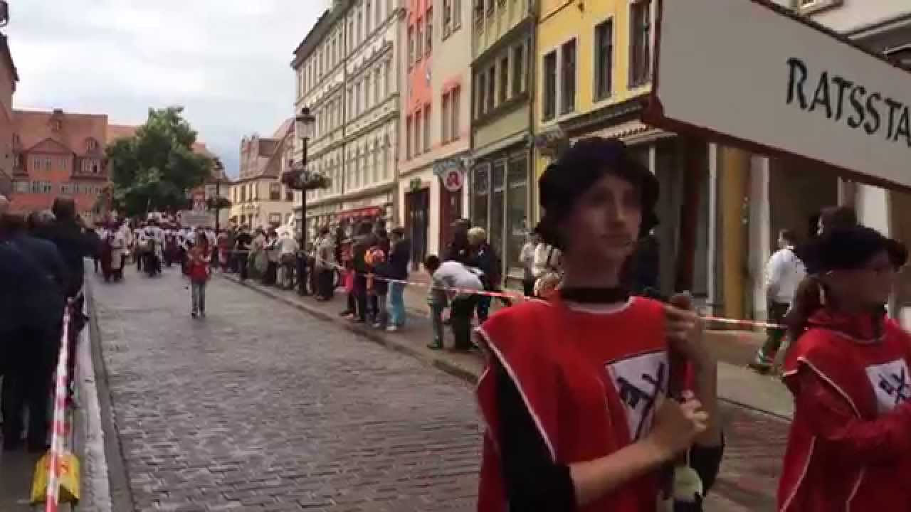 Hussiten Kirschfest Naumburg 2015 Jakobsstraße Schönburger Blasmusikanten