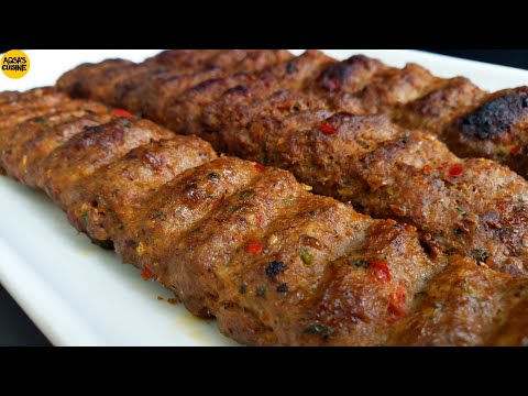 TURKISH ADANA KEBAB RECIPE | TURKISH KEBAB WITHOUT GRILL || by Aqsa's Cuisine