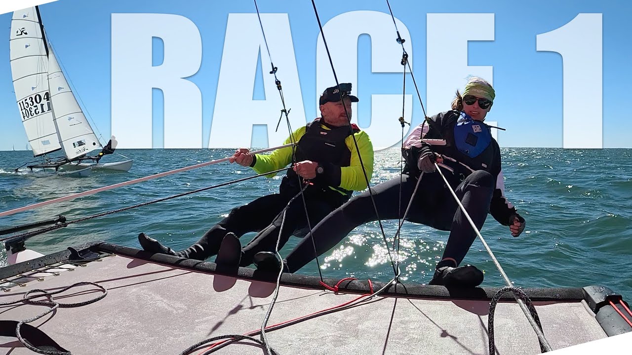 We WON Race 1! Hilton Head 50th Anniversary Regatta – Close Finish on the Hobie 16