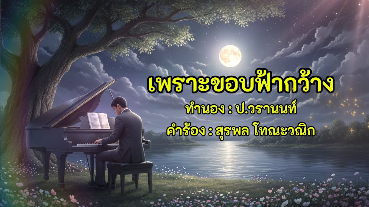 เพราะขอบฟ้ากว้าง - เปียโนเพราะๆ - เปียโนบรรเลงเพลงลูกกรุง - ธวัชชัย บุญช่วย Tawatchai Bunchuay