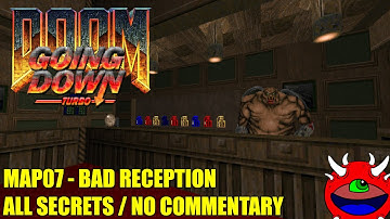 Doom 2: Going Down Turbo - MAP07 Bad Reception - All Secrets No Commentary Gameplay