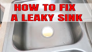How to Fix a Leaking Sink // Leaky Sink Basket Strainer // Kitchen Sink Basket Strainer Installation