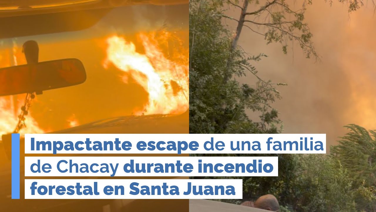 Impactante escape de una familia de Chacay durante incendio forestal en Santa Juana