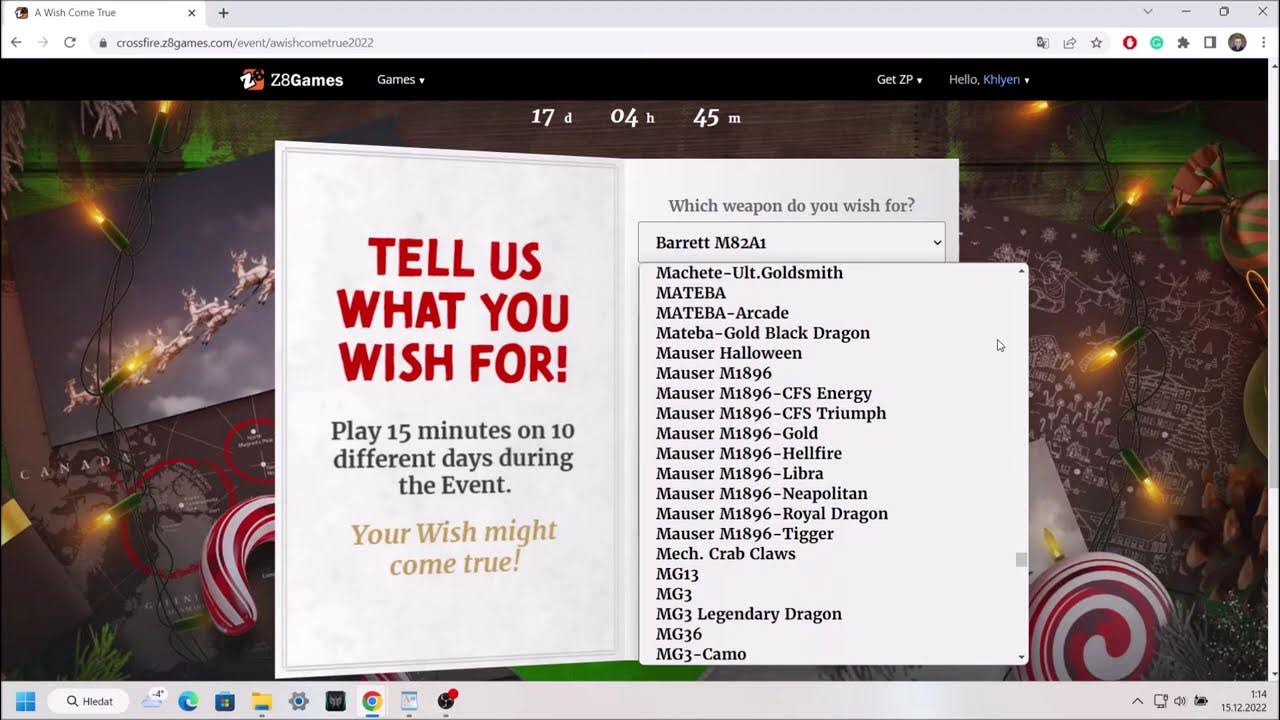 CF West Christmas event dont to choose your WISH ! YouTube