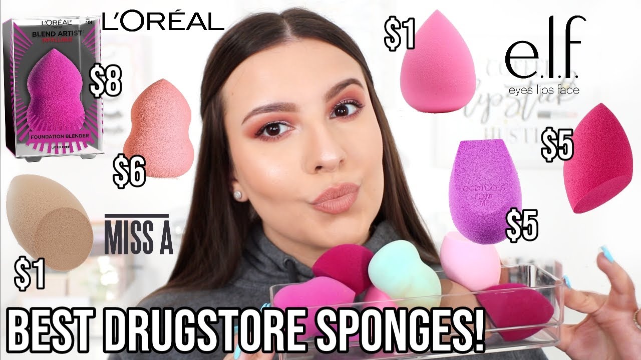 BEST DRUGSTORE + AFFORDABLE MAKEUP SPONGES: UNDER $8 *never buy another | Jackie Ann