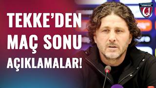 Trabzonspor Teknik Direktörü Fatih Tekke: \