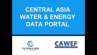 1 Central Asia Water and Energy Data Portal – introduction to the lecture.