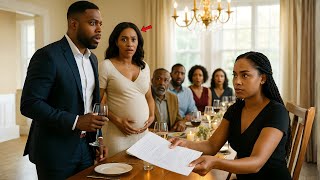 Husband Introduced Pregnant Secret Lover at Family Dinner, Then Wife Pulled Out Papers That Left Him