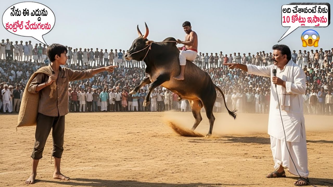 😲చిన్న పిల్లాడు ఎద్దును ఆపలేడని అందరూ నవ్వుకున్నారు…అదే పిల్లాడు ఎద్దును ఆపి10 కోట్ల బహుమతిని గెలిచి