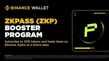Binance Booster Program zkPass ||  #Binance    Wallet! FCFS || Phase 1 