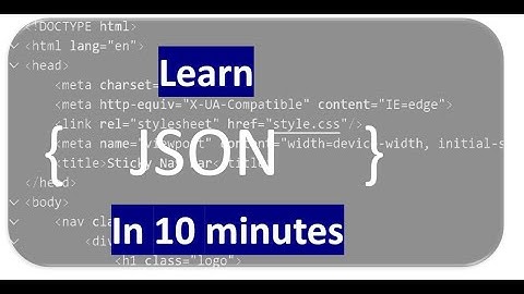 Learn JSON in 10 Minutes in Hindi | JavaScript Object Notation Example