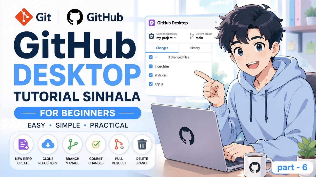 How to Use GitHub Desktop in Sinhala | Full Beginner Tutorial (2026 ...