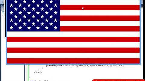 Flag of usa OpenGL C++ Program