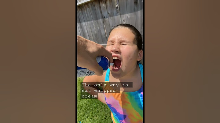 Whipped cream eating