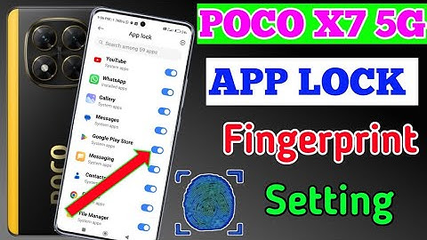 Poco X7 5g me app me fingerprint lock kaise lagaye/how to set fingerprint app lock in poco x7 5g