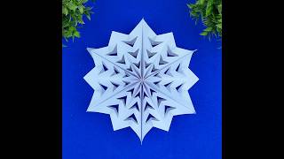 How to make a simple paper snowflake ❄❇#reels #shorts